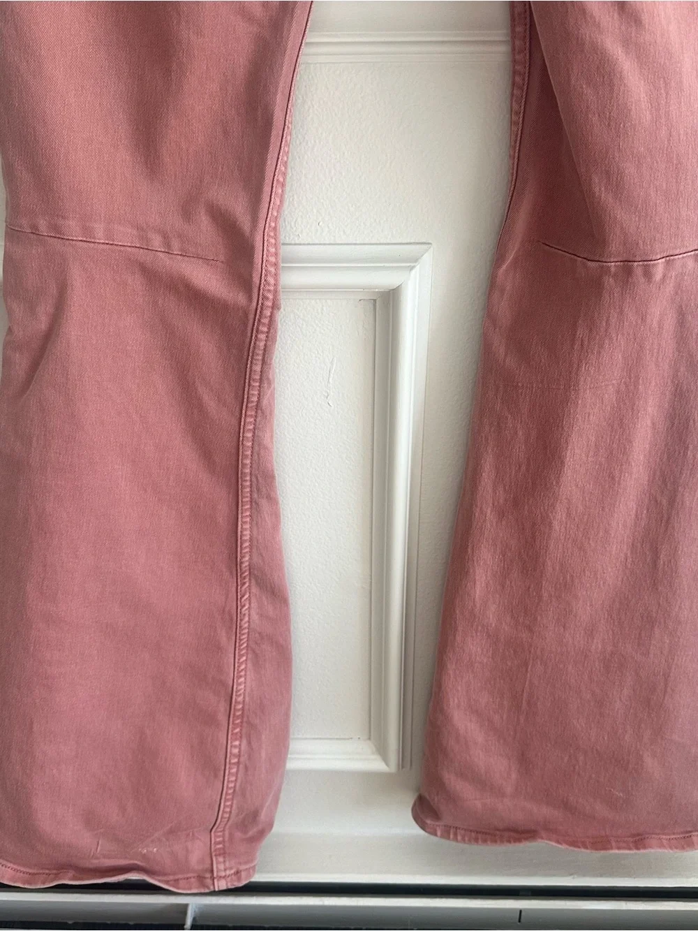 Free People We The Free Penny Pull-On Flare Jeans Clay Rose Pink Sz 28